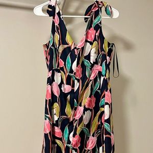 Donna Morgan navy and floral knee length dress